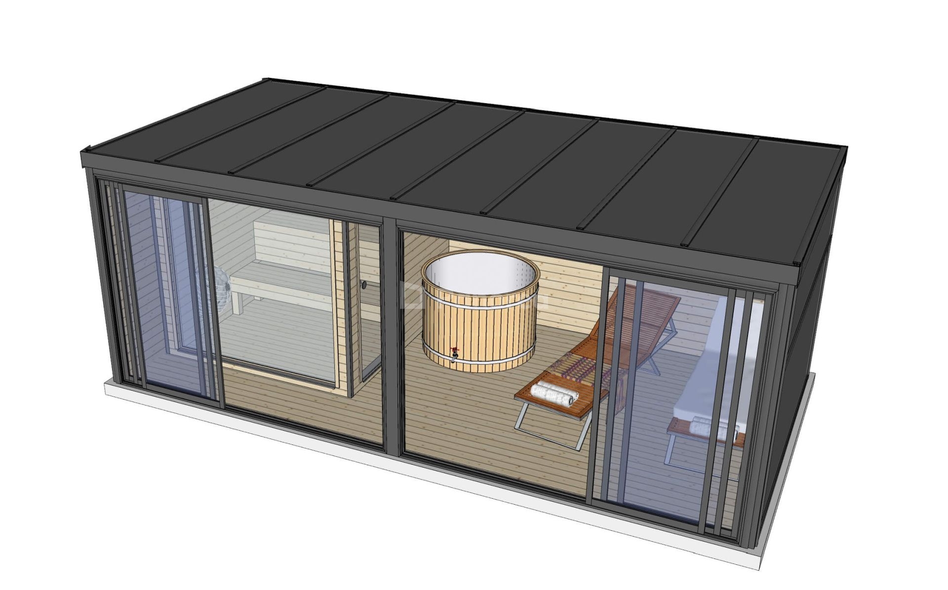 SAUNA BLOCK PREMIUM | Hliníkový sauna domček
